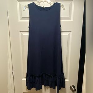 Pink blush navy maternity dress